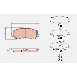 Jeu de plaquettes de frein avant TRW GDB3648 RENAULT KADJAR 1.5 dCi 110 — photo 2