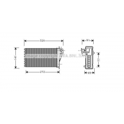 RADIATEUR DE CHAUFFAGE ALTERNATIF AVA PEA6356 pour PEUGEOT