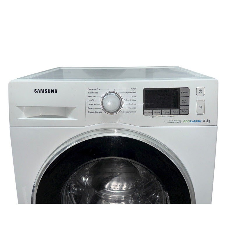 Lave linge hublot SAMSUNG WF80F5EBW4W 8 KG BLANC - Image 2