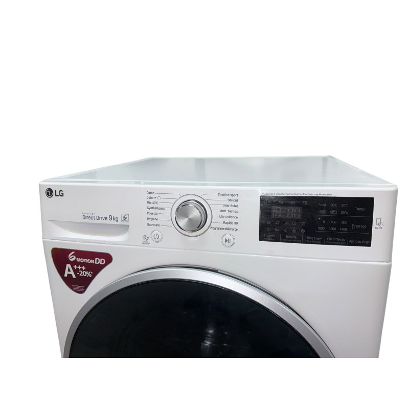 Lave linge hublot LG F94J61WH 9 KG BLANC - Image 3