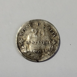 20 centimes Italie argent Victor Emmanuel II 1863 (509) 20 centimes Italie argent Victor Emmanuel II 1863 (509)