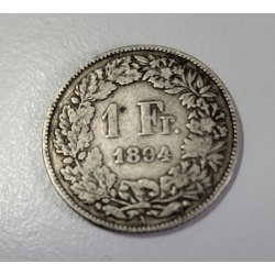 1 franc suisse argent Helvetia debout 1894 A (501)