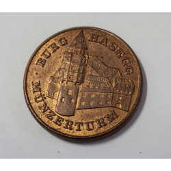 Médaille cuivre Burg Hasegg Münzerturm Autriche Tyrol (521)