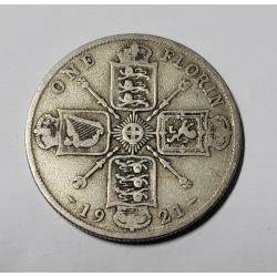 One florin argent George V Royaume Uni 1921 (527)