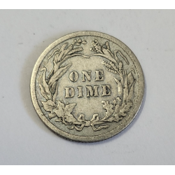 One dime argent Barber dime 1910 USA (577)