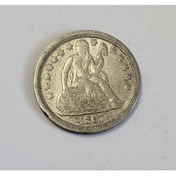 One dime argent Seated Liberty dime 1857 USA (578) — photo 2