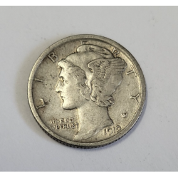 One dime argent Mercury dime 1919 USA (576) — photo 2