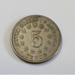 5 cents cupro nickel Shield Nickel 1868 USA (575) — photo 2