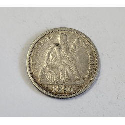 One dime argent Seated Liberty dime 1890 USA (580) — photo 2