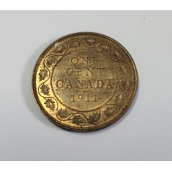 One cent bronze George V Canada 1911 (583)