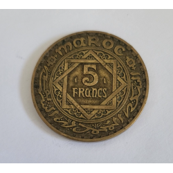 5 Francs bronze aluminium Mohammed V Maroc 1365 (590)