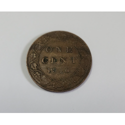 One cent bronze Edouard VII Canada 1910 (582)