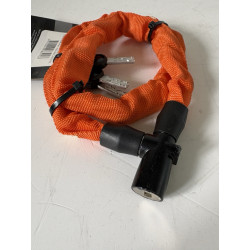 NEWTON Antivol chaîne acier orange 4 mm x 75 cm et 3 clés pour vélo — photo 2