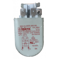 BOSCH Condensateur ISKRA filtre pour lave linge WAQ28412FF