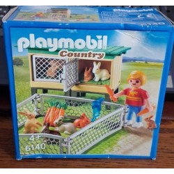Playmobil Country 6140 – Enfant avec enclos à lapins et clapier