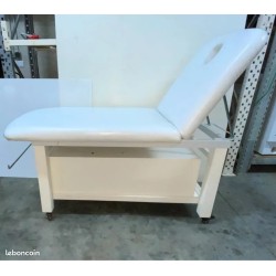 Table de soins / table d'examen professionnelle – dossier inclinable, trou visage