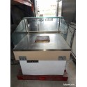 Vitrine chaude professionnelle avec plaque chauffante – maintien au chaud 94 × 94 × 120 cm