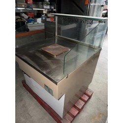 Vitrine chaude professionnelle avec plaque chauffante – maintien au chaud 94 × 94 × 120 cm