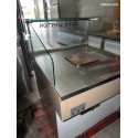 Vitrine chaude professionnelle avec plaque chauffante – maintien au chaud 94 × 94 × 120 cm