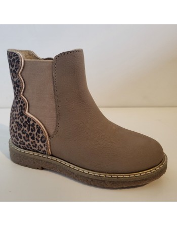 FRIBOO Bottines cuir taupe...