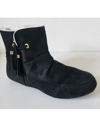 Bottines noires daim...