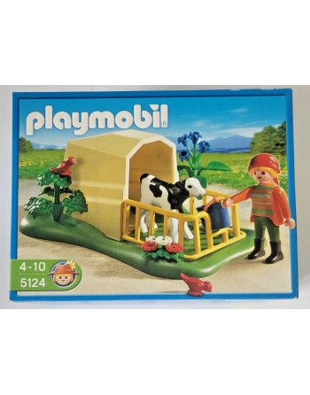 PLAYMOBIL Abri avec veau et...