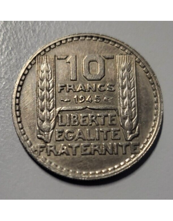 10 francs Turin cuivre 1945...