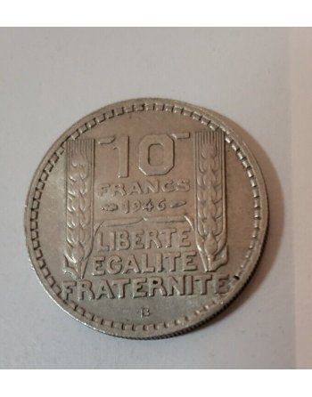 10 francs cuivre Turin 1946...