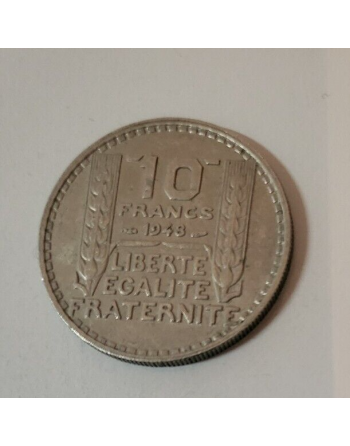 10 francs cuivre Turin 1948...