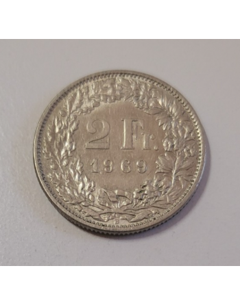 2 francs suisse cupronickel Helvetia debout 1969 B (230)