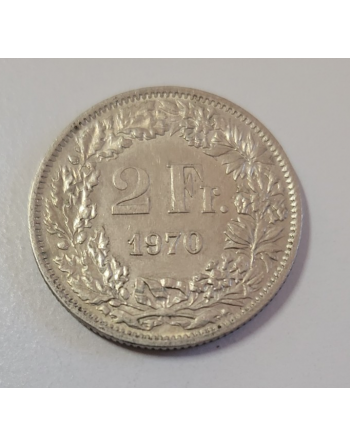 2 francs suisse cupronickel Helvetia debout 1970 (231)