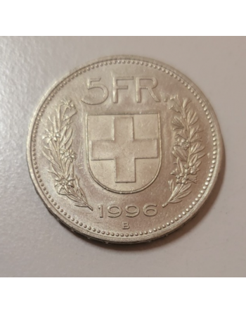 5 francs suisse cupronickel Tête de berger 1996 B (244)