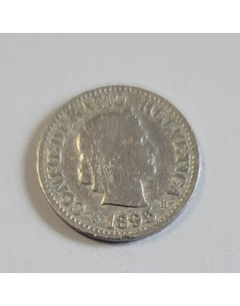 10 centimes suisse cupronickel Tête de Libertas 1895 B (256)
