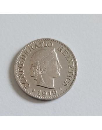 10 centimes suisse cupronickel Tête de Libertas 1919 B (260)