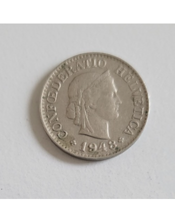 10 centimes suisse cupronickel Tête de Libertas 1948 B (263)