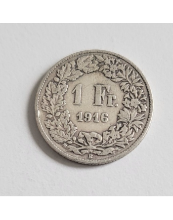 1 Franc suisse argent Helvetia debout 1916 B (271)