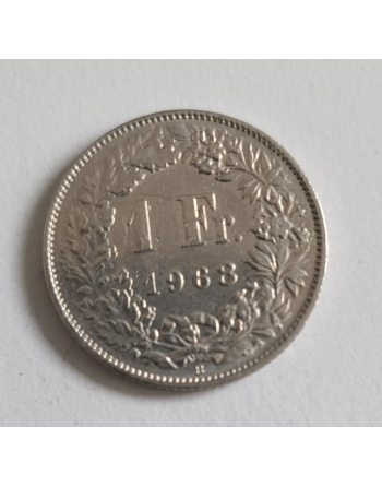 1 Franc suisse cupronickel Helvetia debout 1968 B (282)