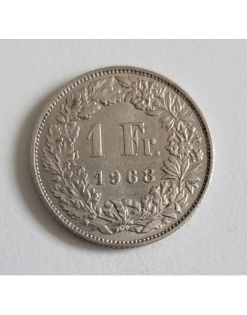 1 Franc suisse cupronickel Helvetia debout 1968 B (283)