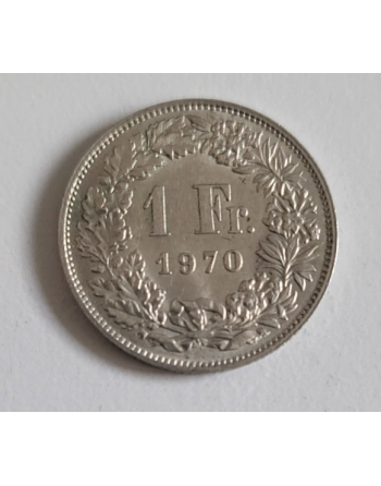 1 Franc suisse cupronickel Helvetia debout 1970 B (285)