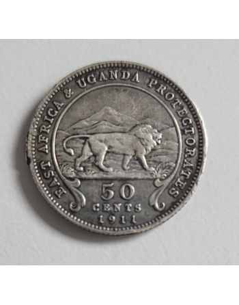 50 cents argent East Africa & Uganda George V 1911 (343) 50 cents argent East Africa & Uganda George V 1911 (343)