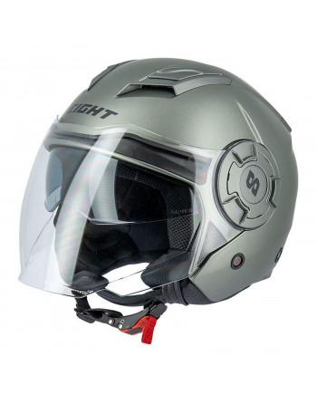 EIGHT Casque de moto gris...