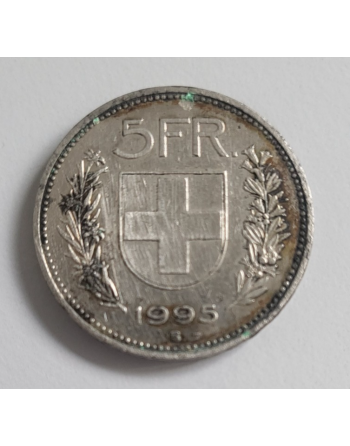 5 francs suisse cupronickel Tête de berger 1995 B (290)