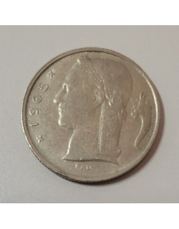 5 Fr belge cuivre 1965 (172) — photo 2