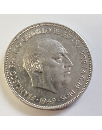 5 pesetas nickel Franco 1949 (181) — photo 2