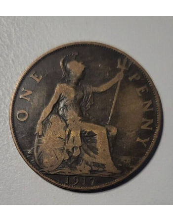 One penny bronze Georges V 1917 (190) — photo 2