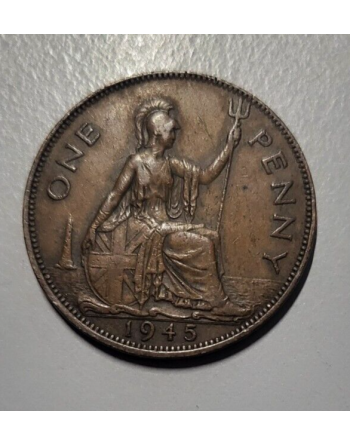 One penny bronze Georges VI 1945 (192) — photo 2
