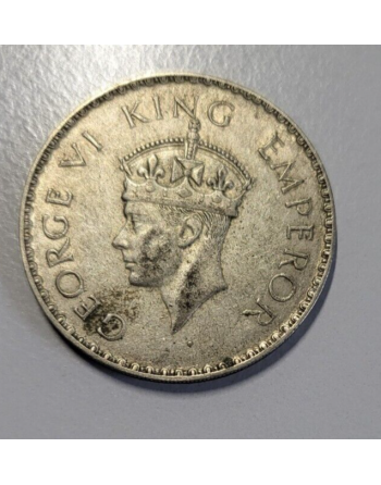 One rupee india argent Georges VI 1940 (200) — photo 2