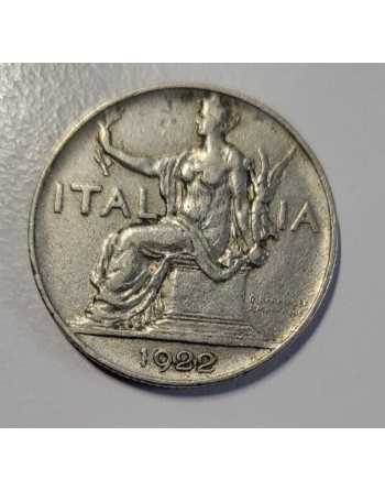 Buono da 1 lire nickel Victor Emmanuel III 1922 R (208) — photo 2