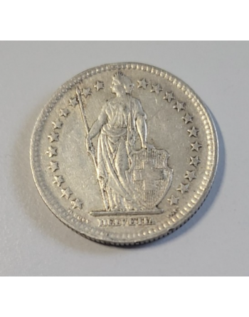 2 francs suisse argent Helvetia debout 1944 B (225) — photo 2