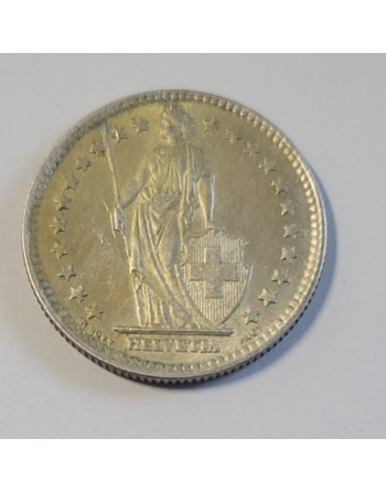 2 francs suisse argent Helvetia debout 1961 B (226) — photo 2